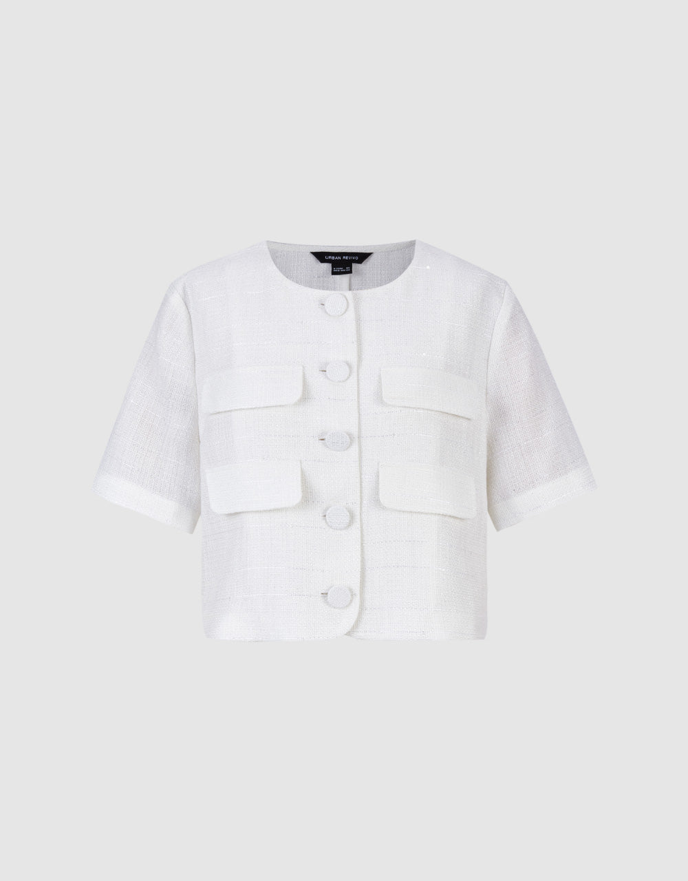 Short Sleeve Tweed Jacket