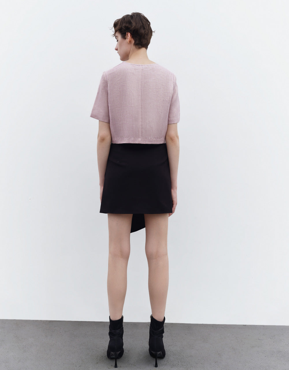 Short Sleeve Tweed Jacket