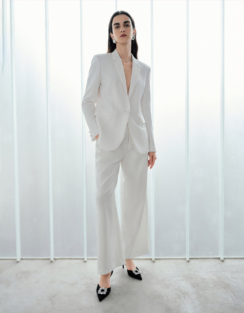 Notched Collar Blazer
