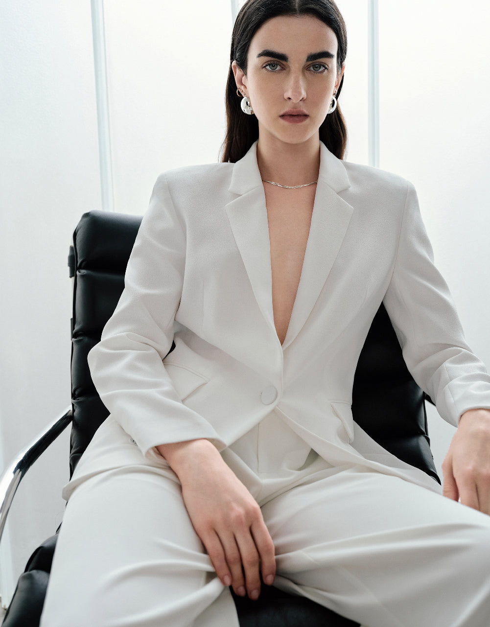 Notched Collar Blazer