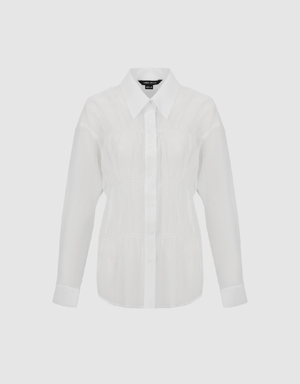 Ruched Button Up Straight Jacket