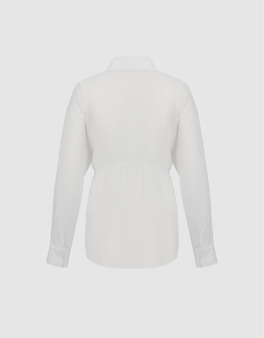 Ruched Button Up Straight Jacket