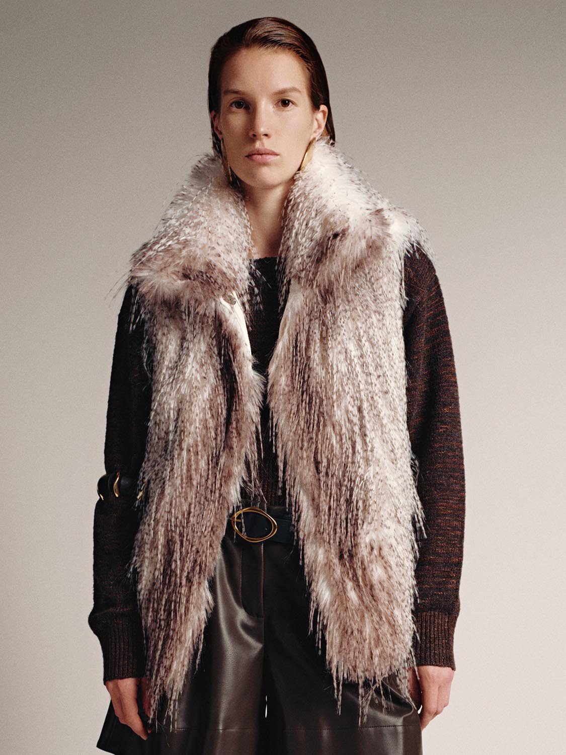 Sleeveless Faux Fur Jackets