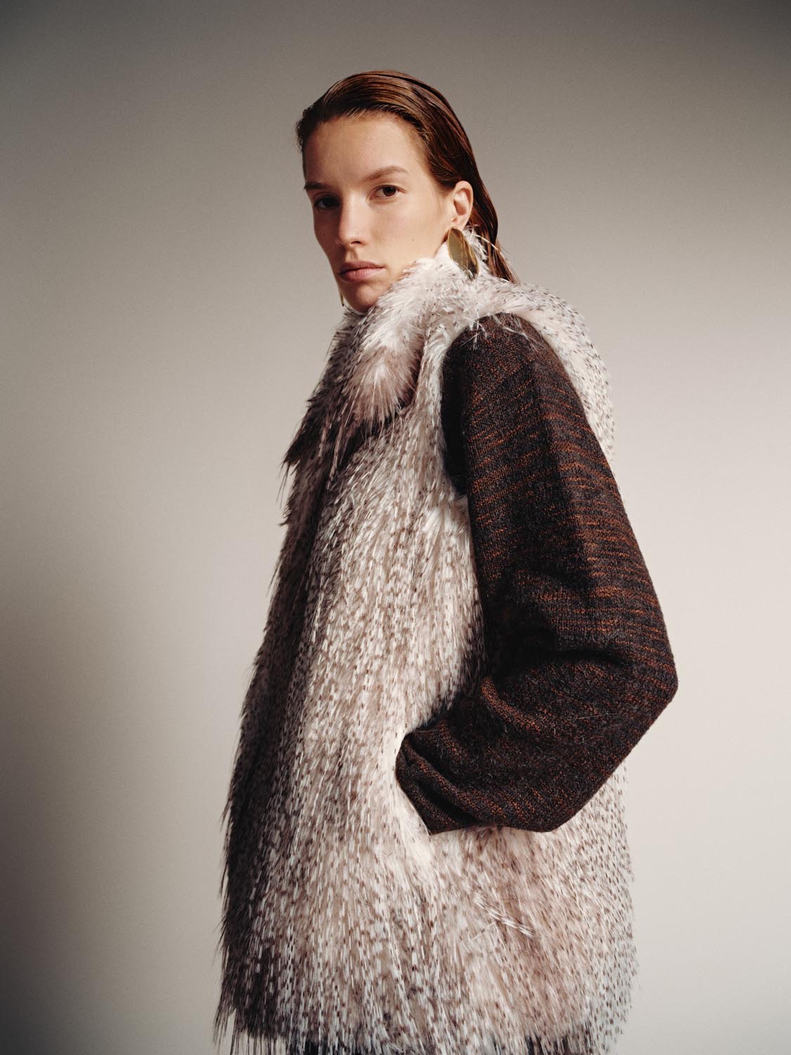 Sleeveless Faux Fur Jackets