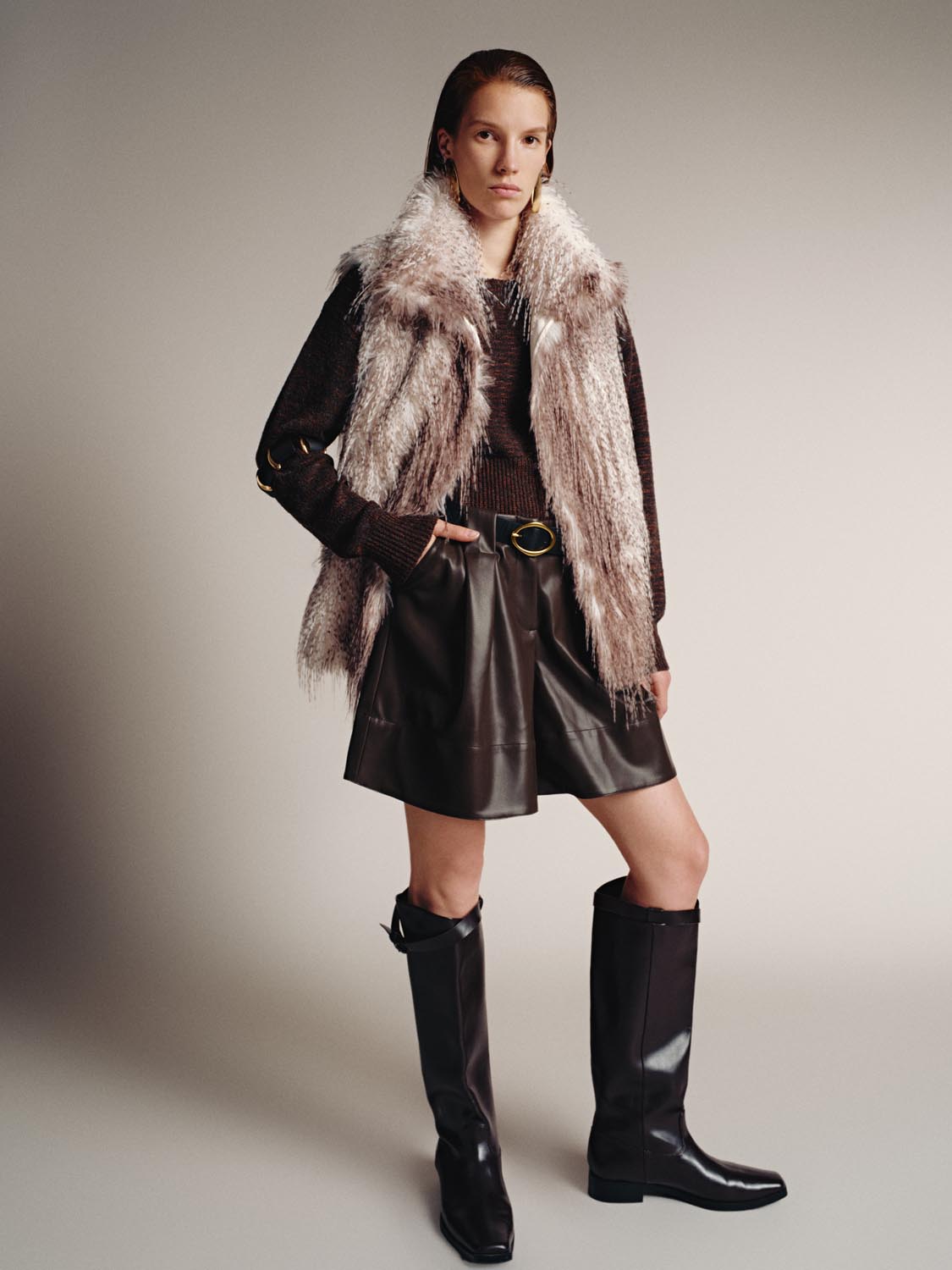 Sleeveless Faux Fur Jackets