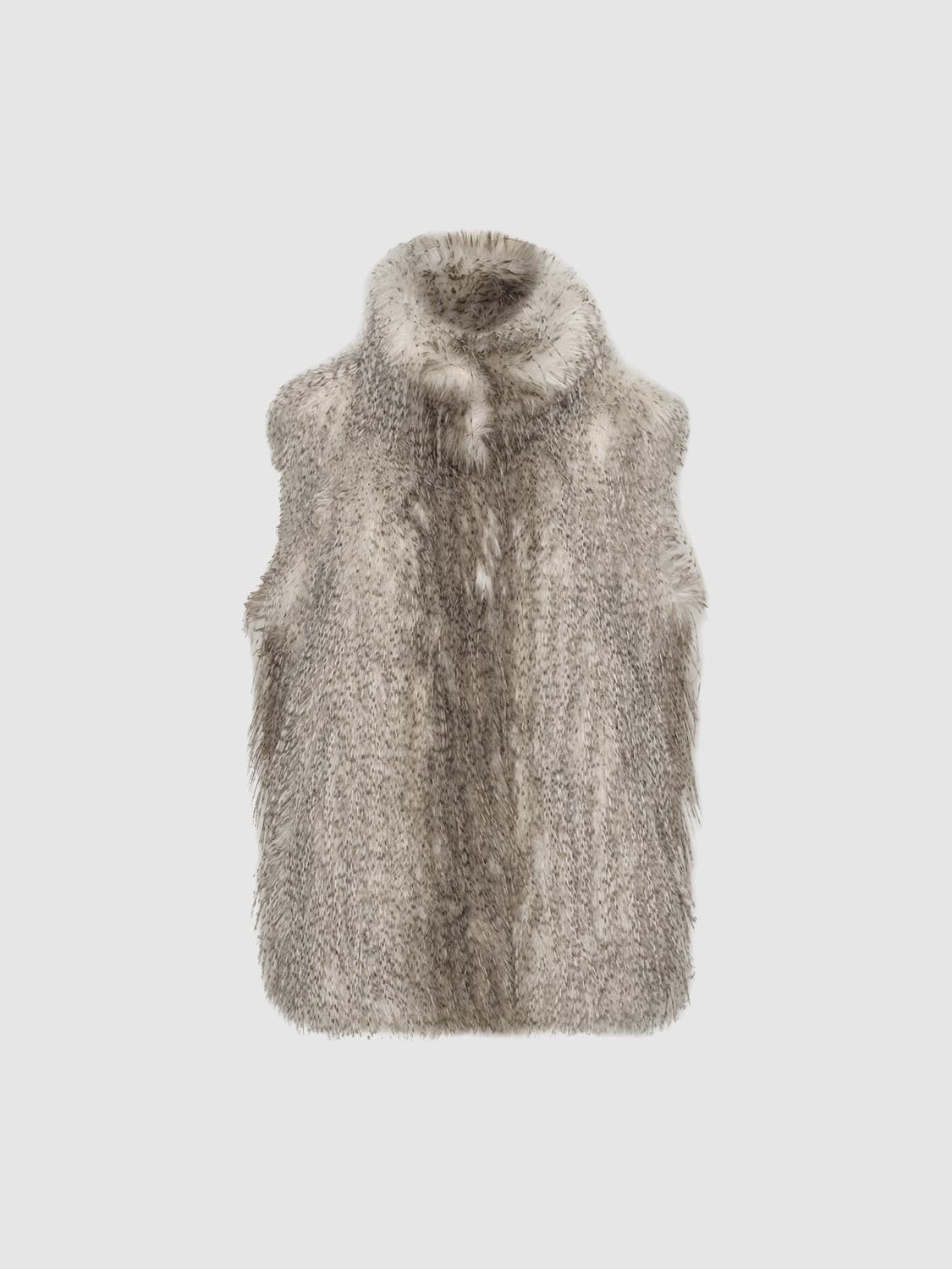 Sleeveless Faux Fur Jackets