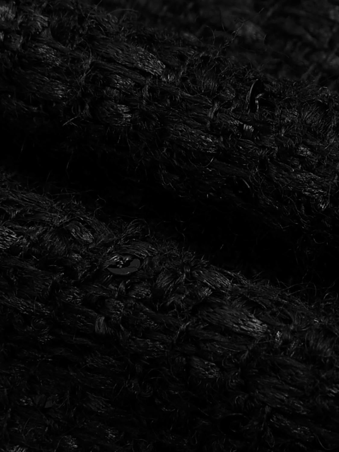 Fringed Patch Pockets Tweed Jackets