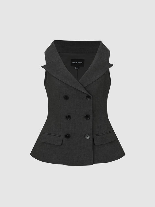 Double-breasted Tailored Sleeveless Vest