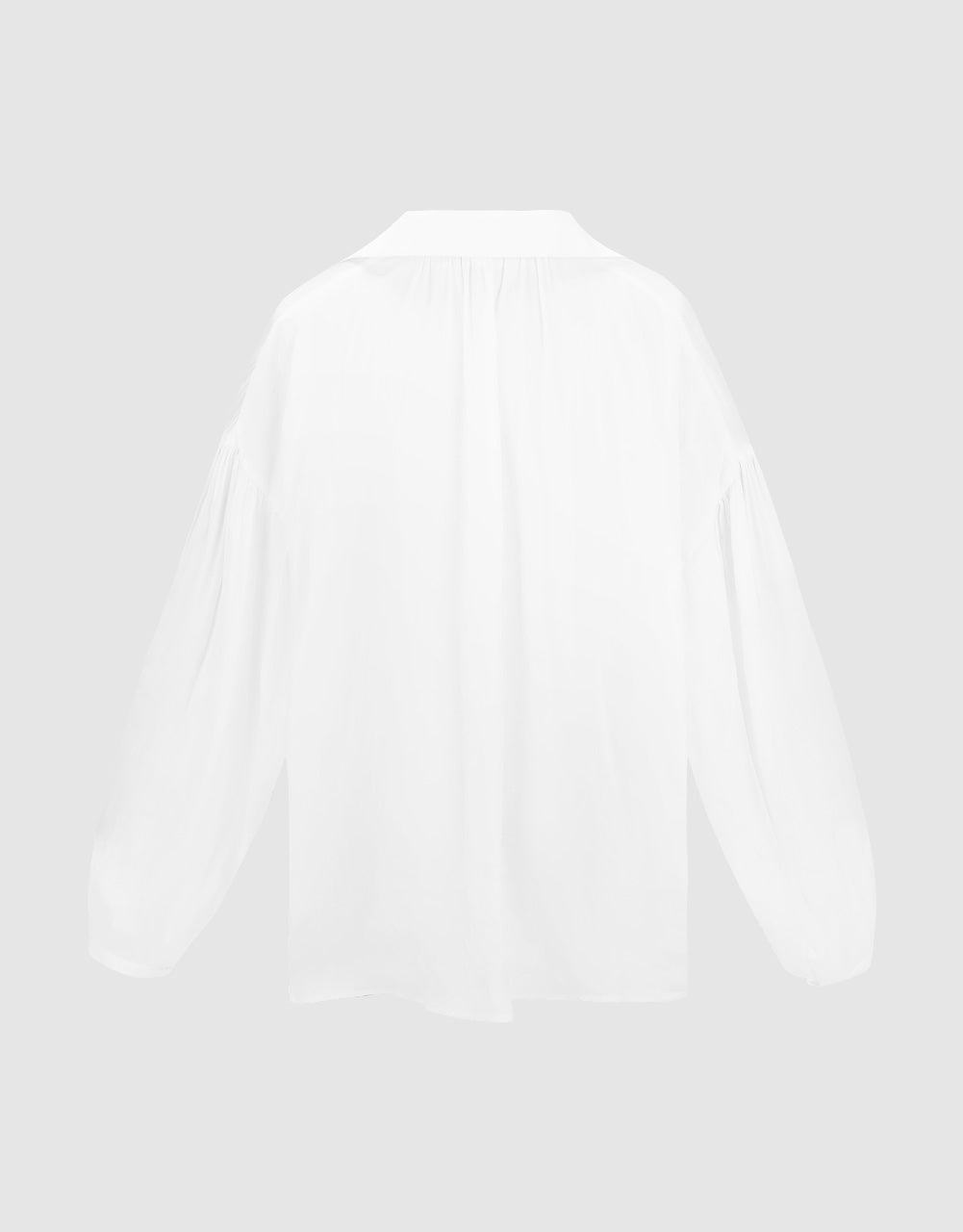 Puff Sleeve Square-cut Collar Overhead Shirt