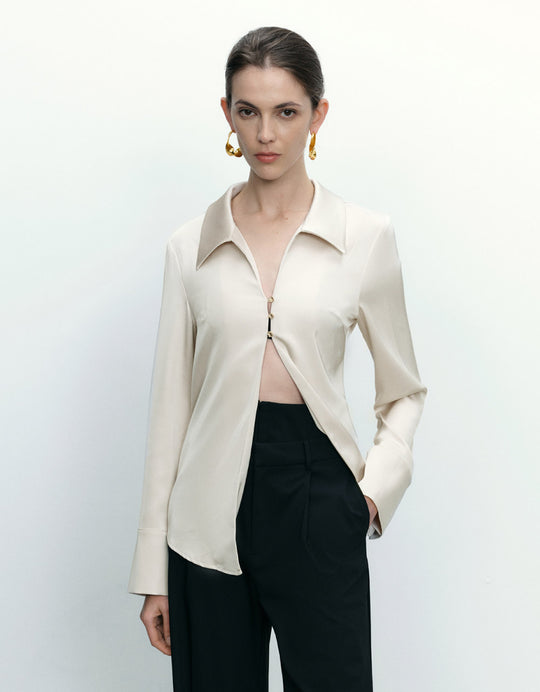 Button Up Skinny Shirt