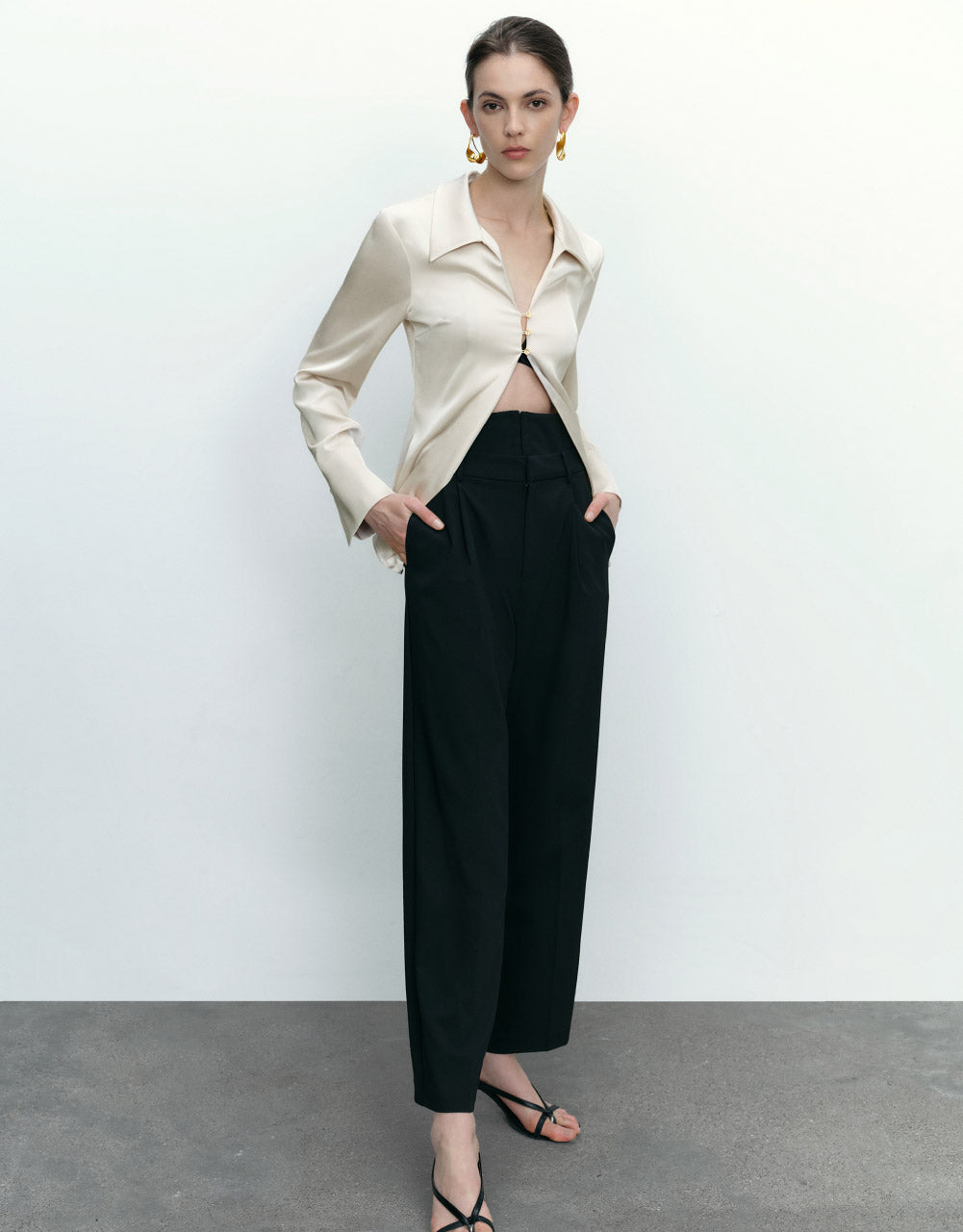 Button Up Skinny Shirt