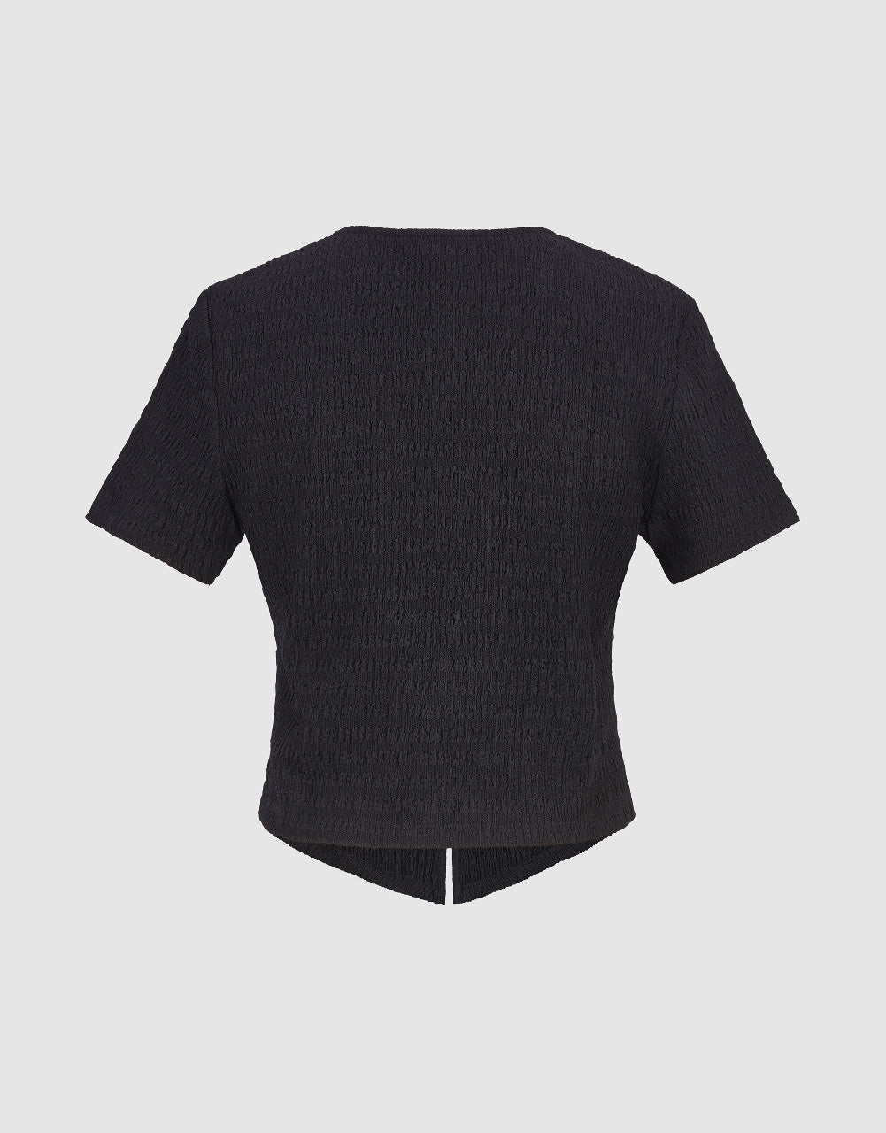 Zipper Front V-Neck Shirt