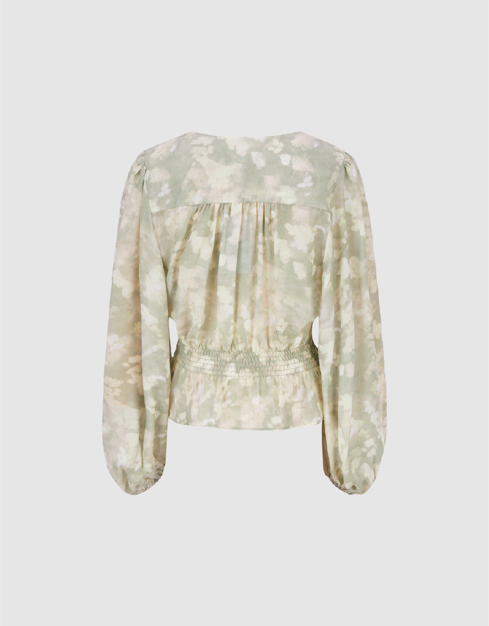 Twist Front Printed Blouse
