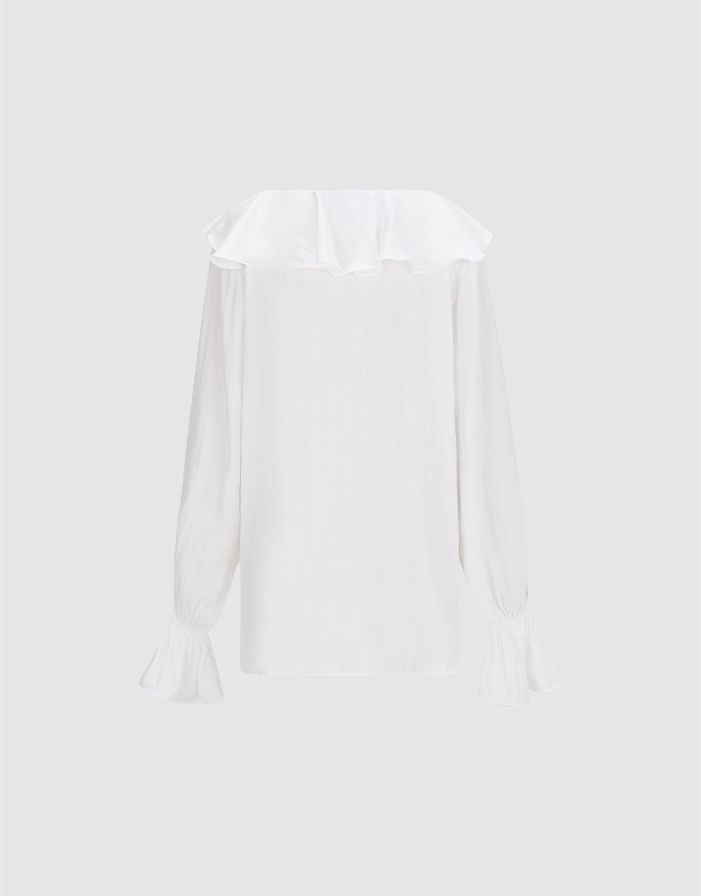 Ruffle V-Neck Overhead Shirt