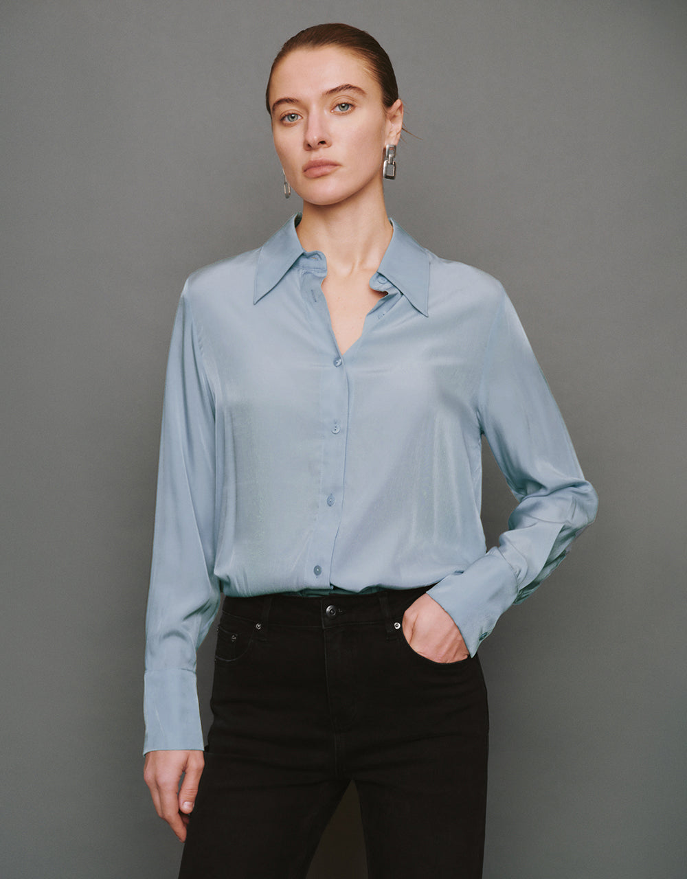 Button Up Straight Shirt