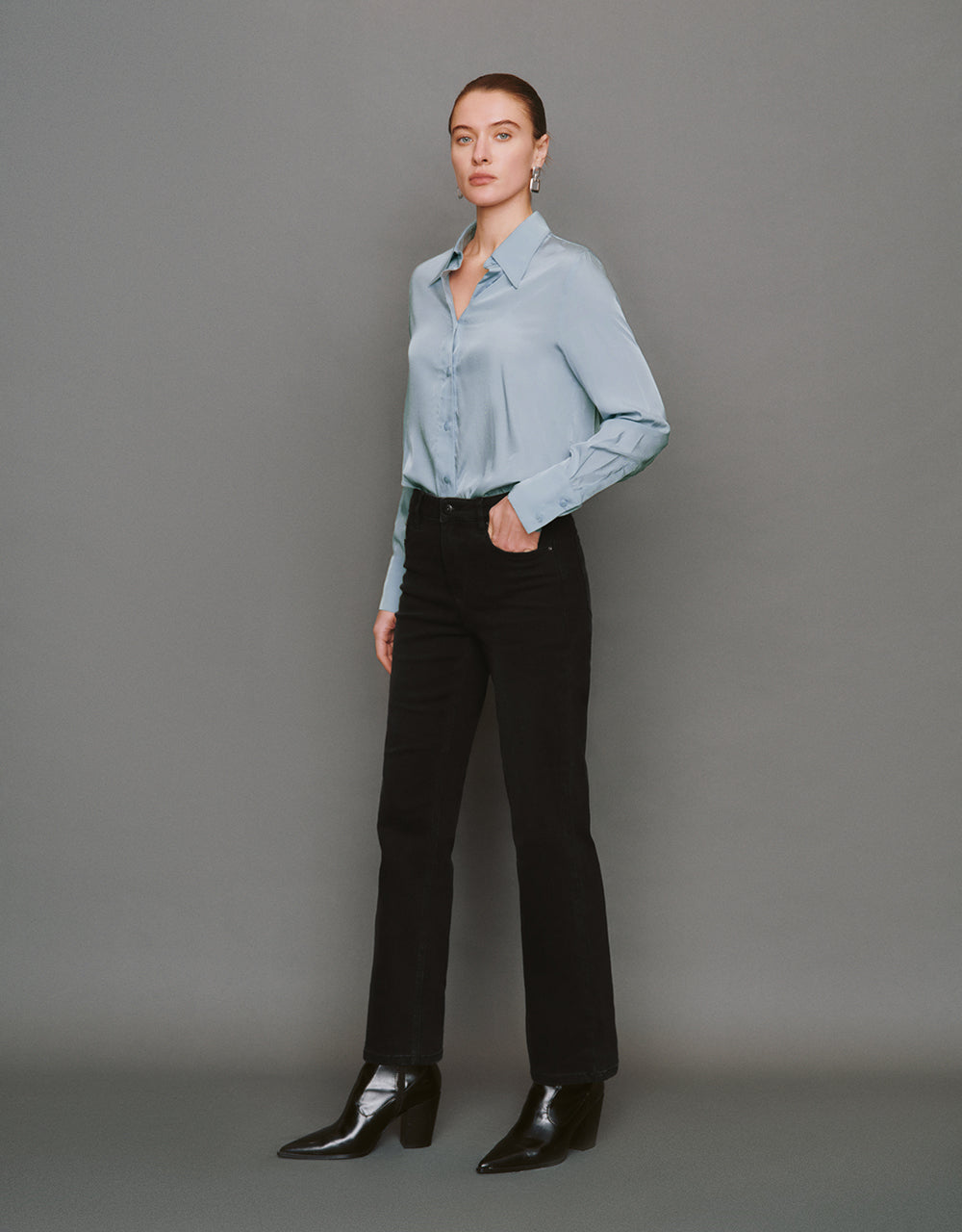 Button Up Straight Shirt