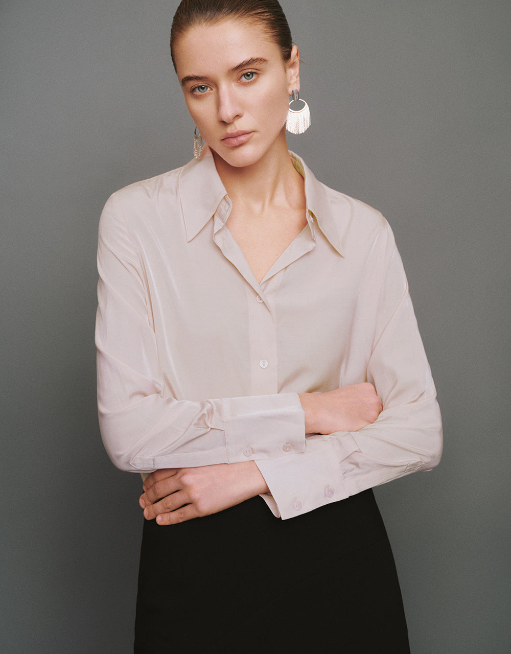 Button Up Straight Shirt