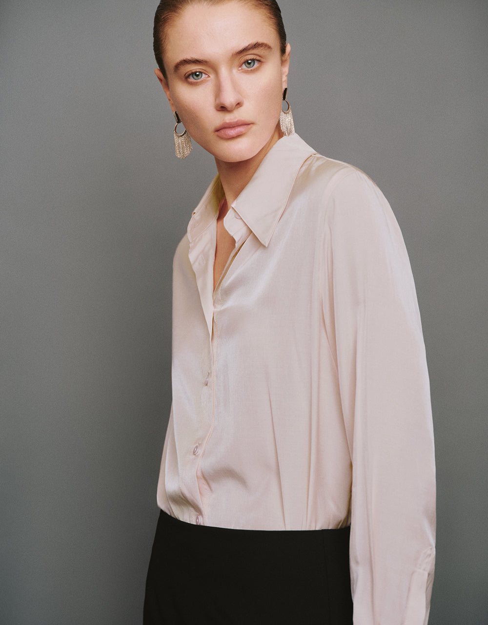 Button Up Straight Shirt