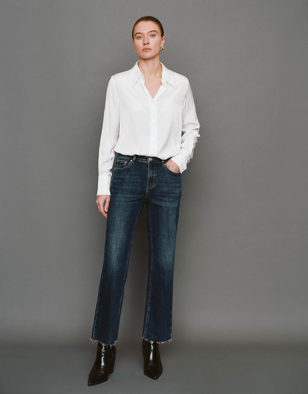 Button Up Straight Shirt