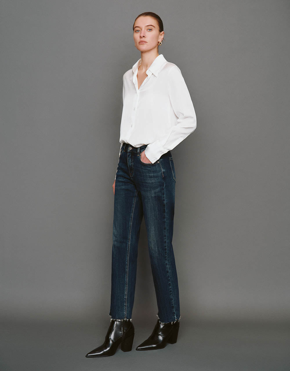 Button Up Straight Shirt