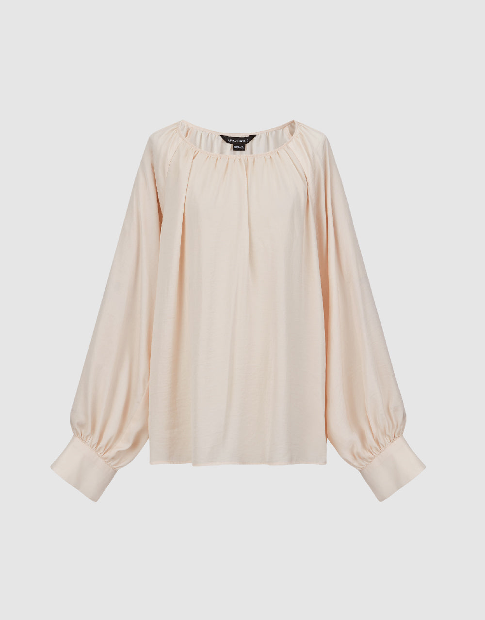 Raglan Sleeve Crew Neck Cut-Out Blouse