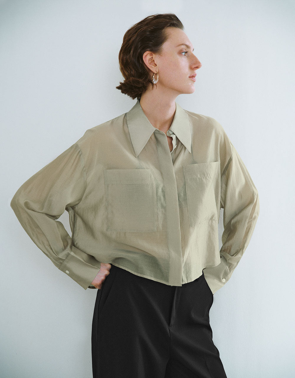 Straight Lapel Shirt