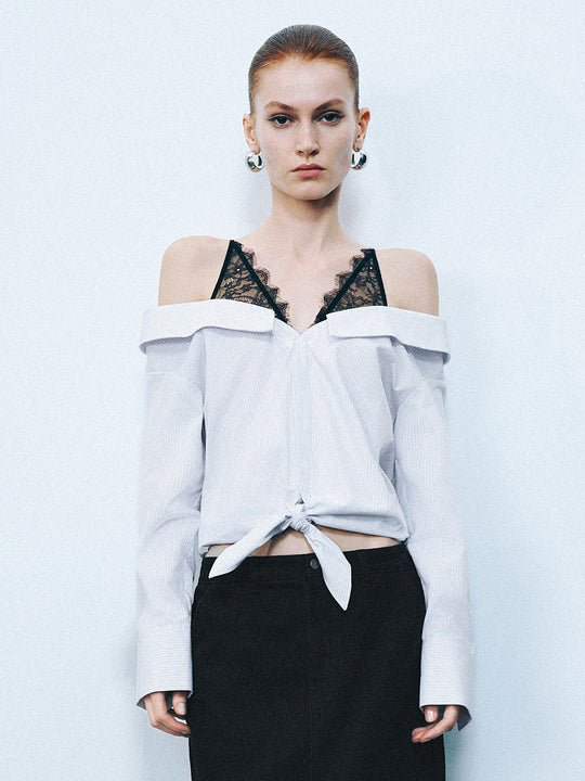 2 In 1 Off-Shoulder Blouse