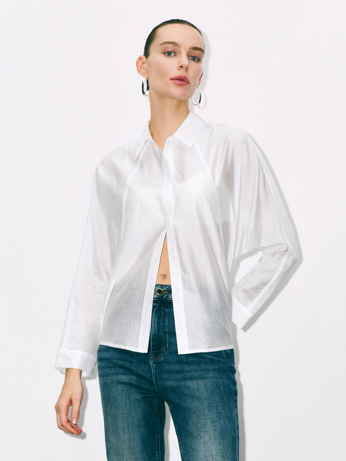 Button Up Straight Oversized Shirt