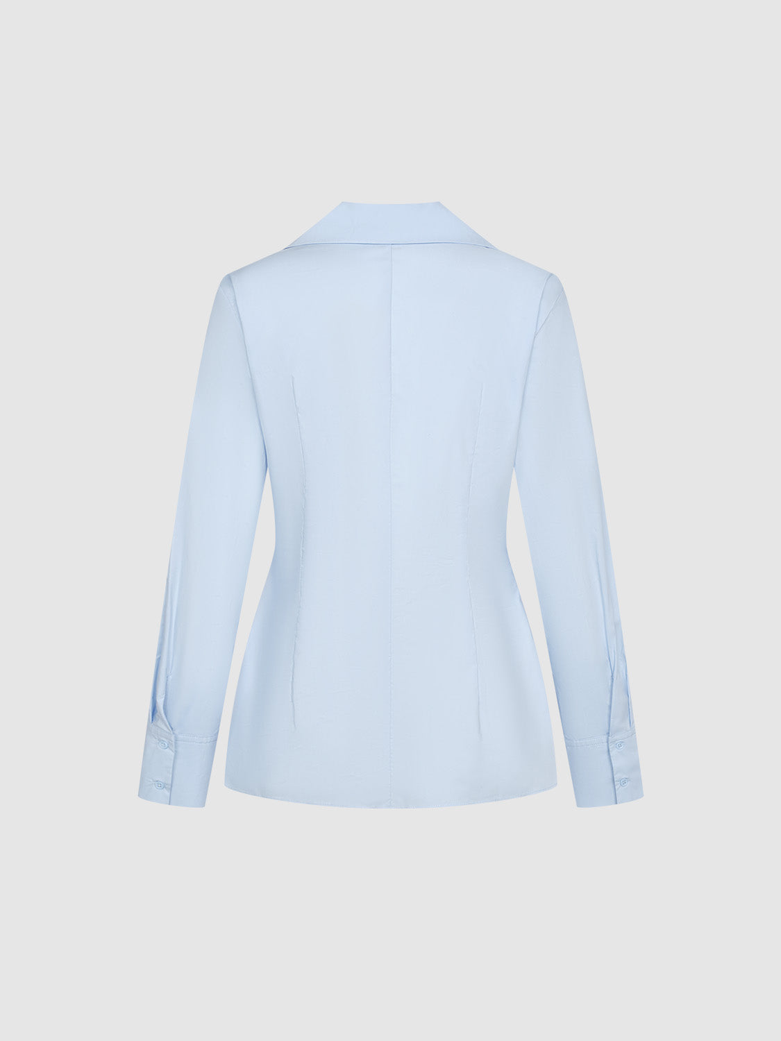 Wrapped Collared Neck Straight Shirt