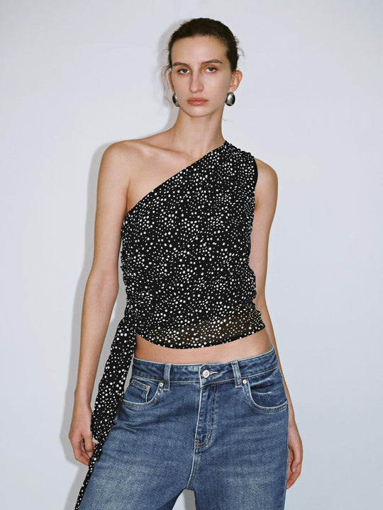 One Shoulder Cami Tops