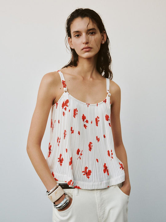 Strappy Printed Cami Tops