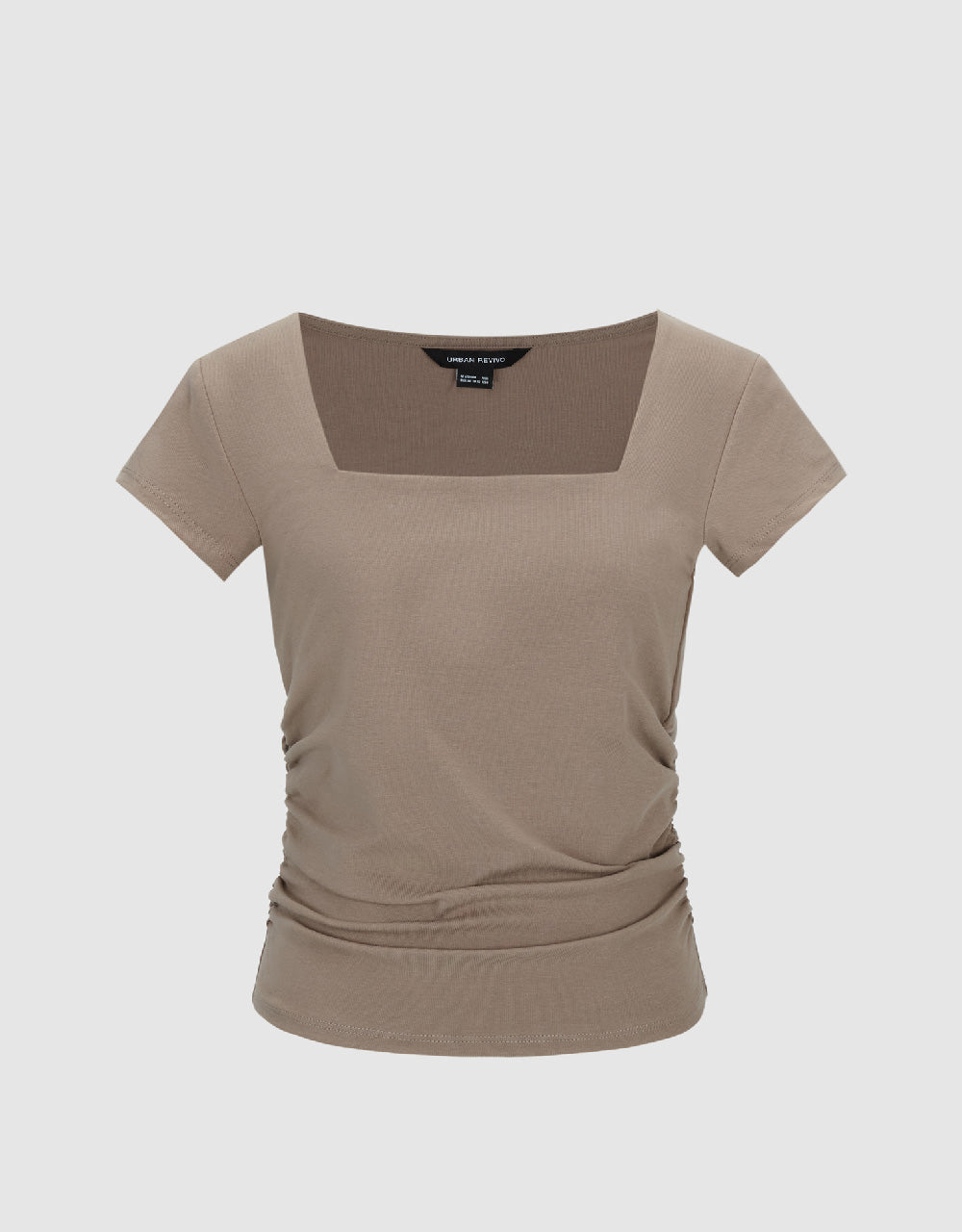 Square-cut Collar Skinny T-Shirt