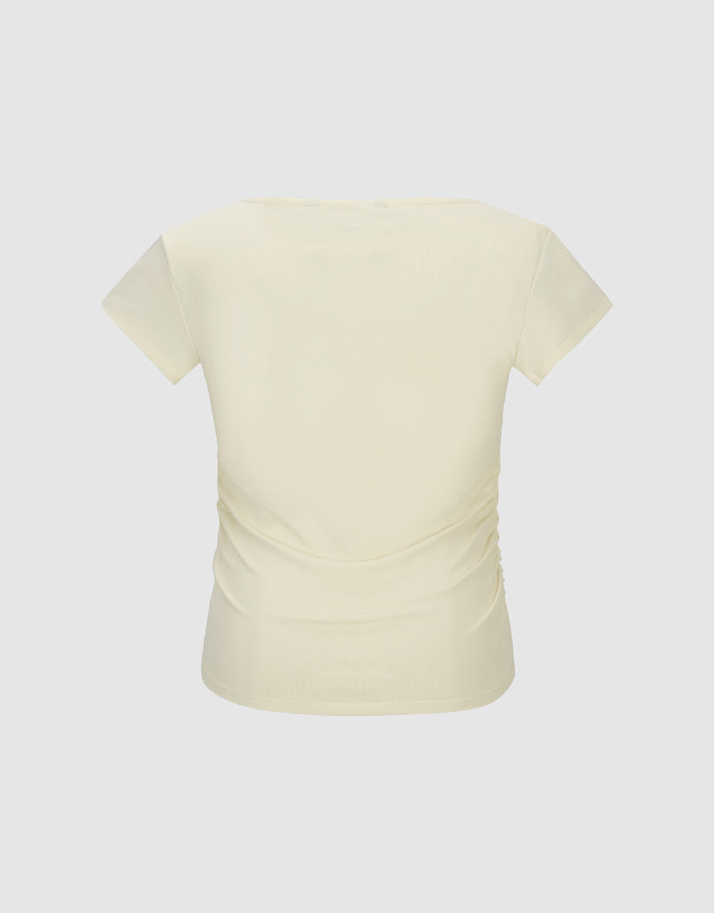 Square-cut Collar Skinny T-Shirt