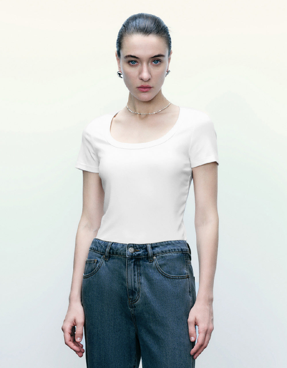 Crew Neck Skinny T-Shirt