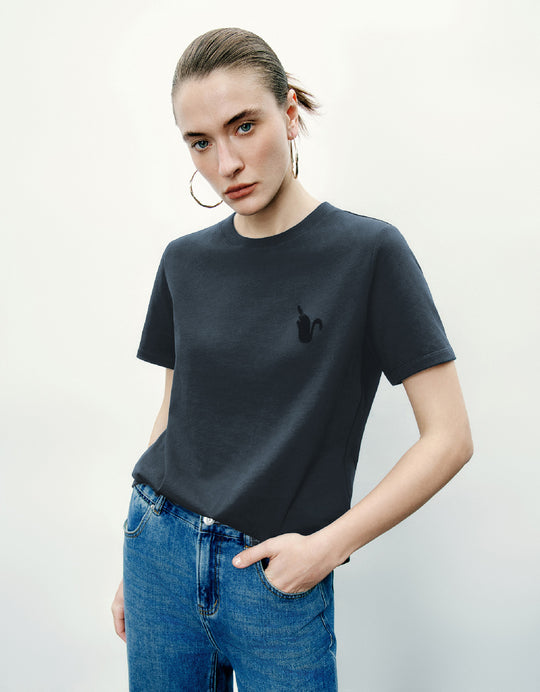 Crew Neck Skinny T-Shirt