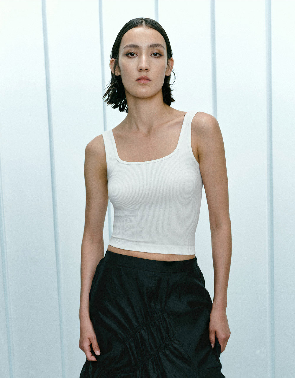 Knitted U Neck Tank Top