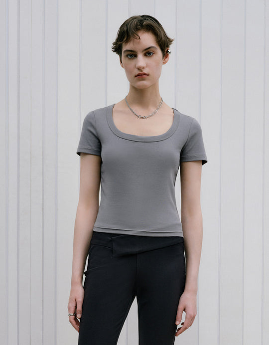 Crew Neck Skinny T-Shirt