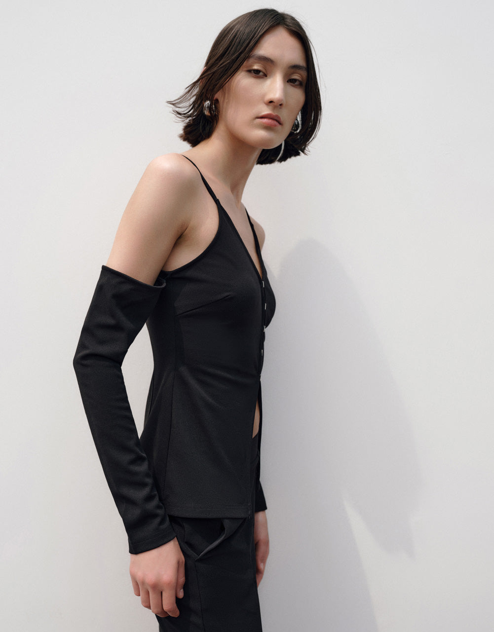 Cold Shoulder Knitted T-Shirt