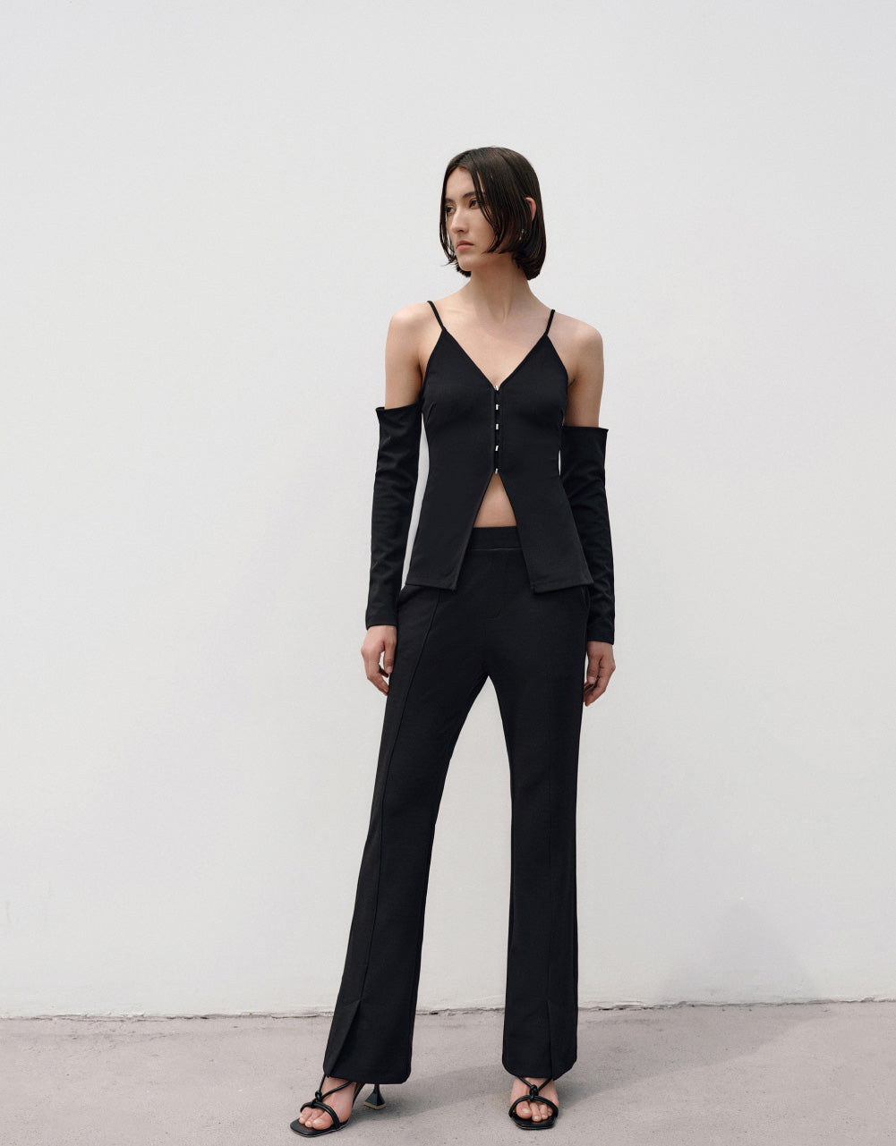 Cold Shoulder Knitted T-Shirt