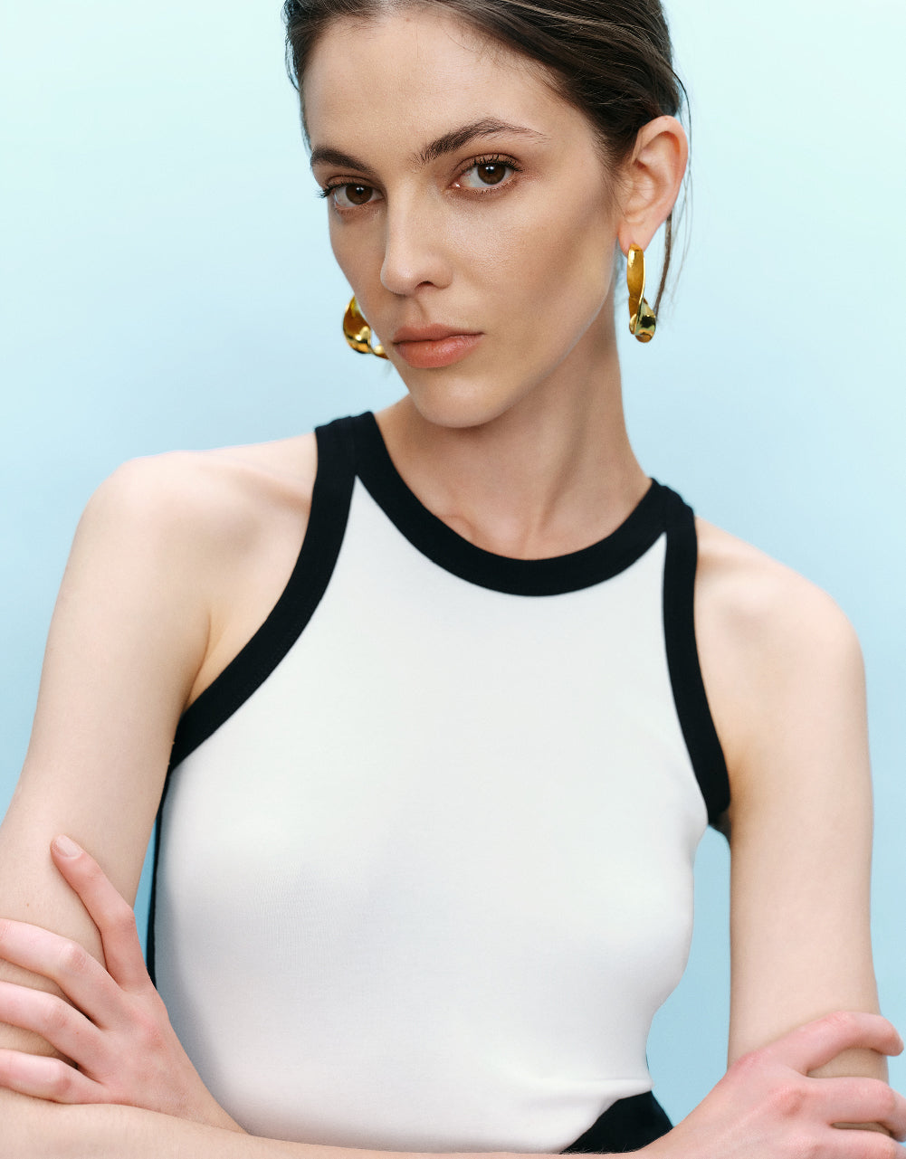 Crew Neck Knitted Tank Top