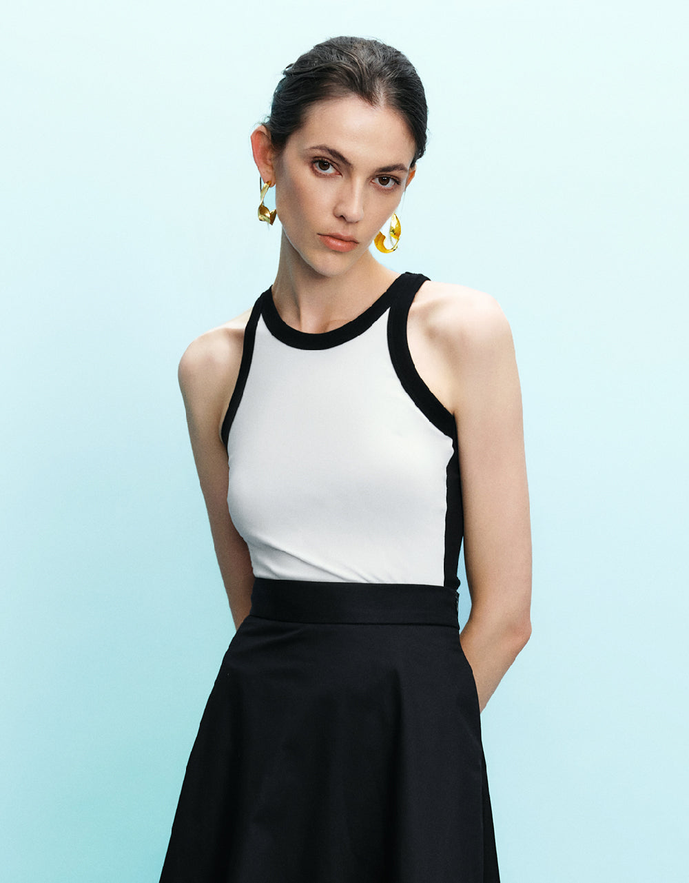 Crew Neck Knitted Tank Top
