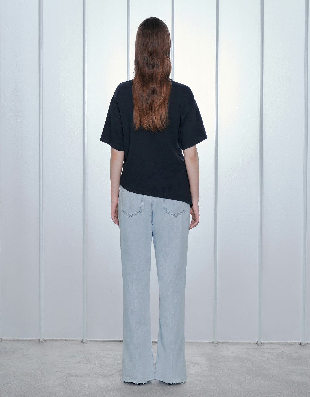 Asymmetric Crew Neck Regular T-Shirt