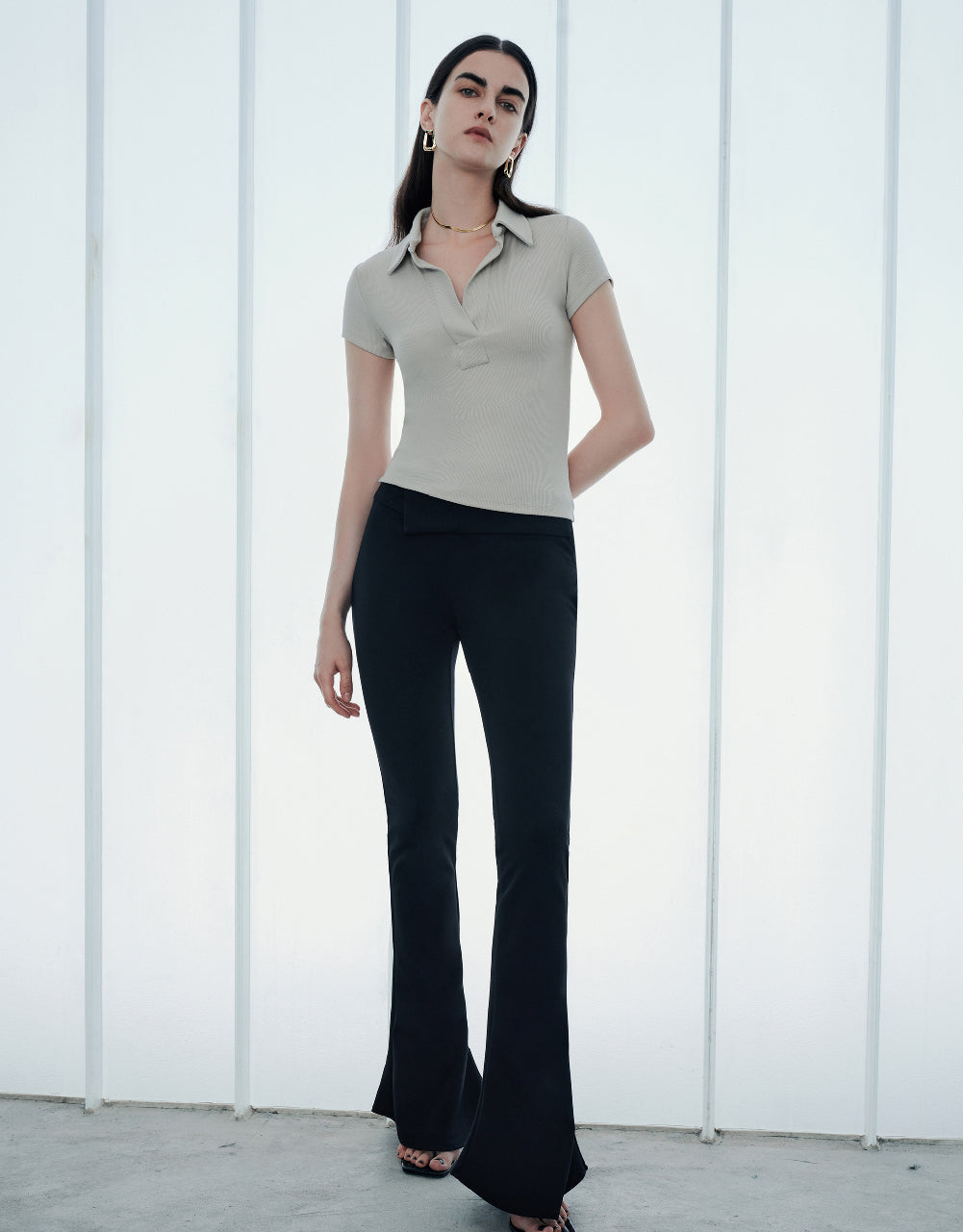 Lapel Skinny Top