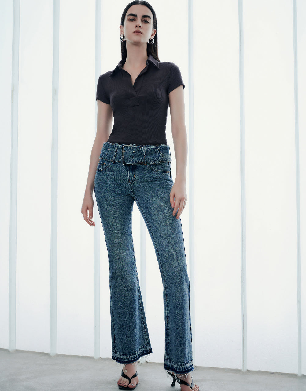 Lapel Skinny Top