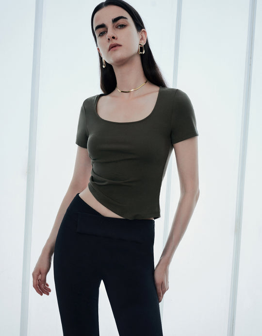 Asymmetric Skinny T-Shirt