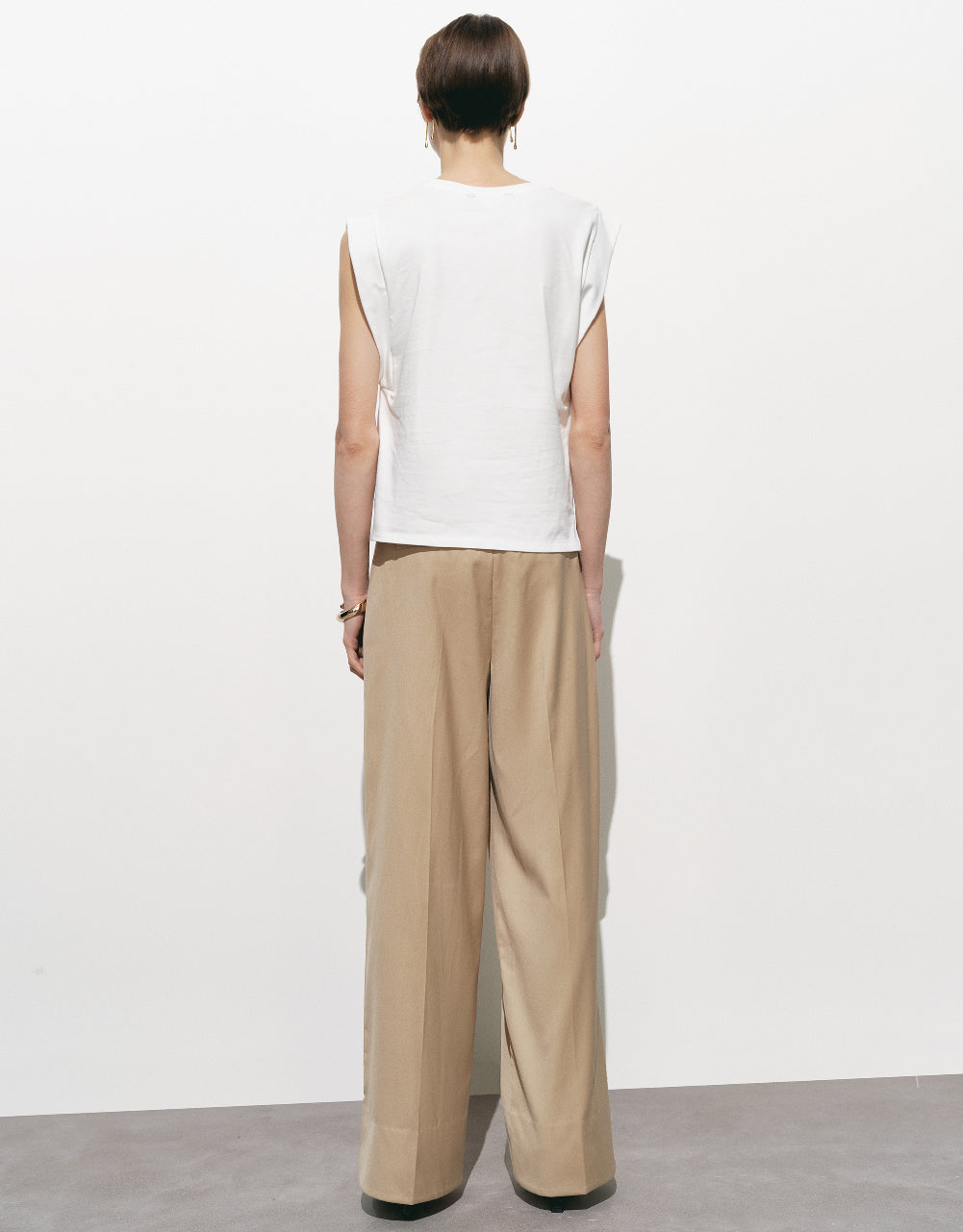 Button Décor Crew Neck T-Shirt