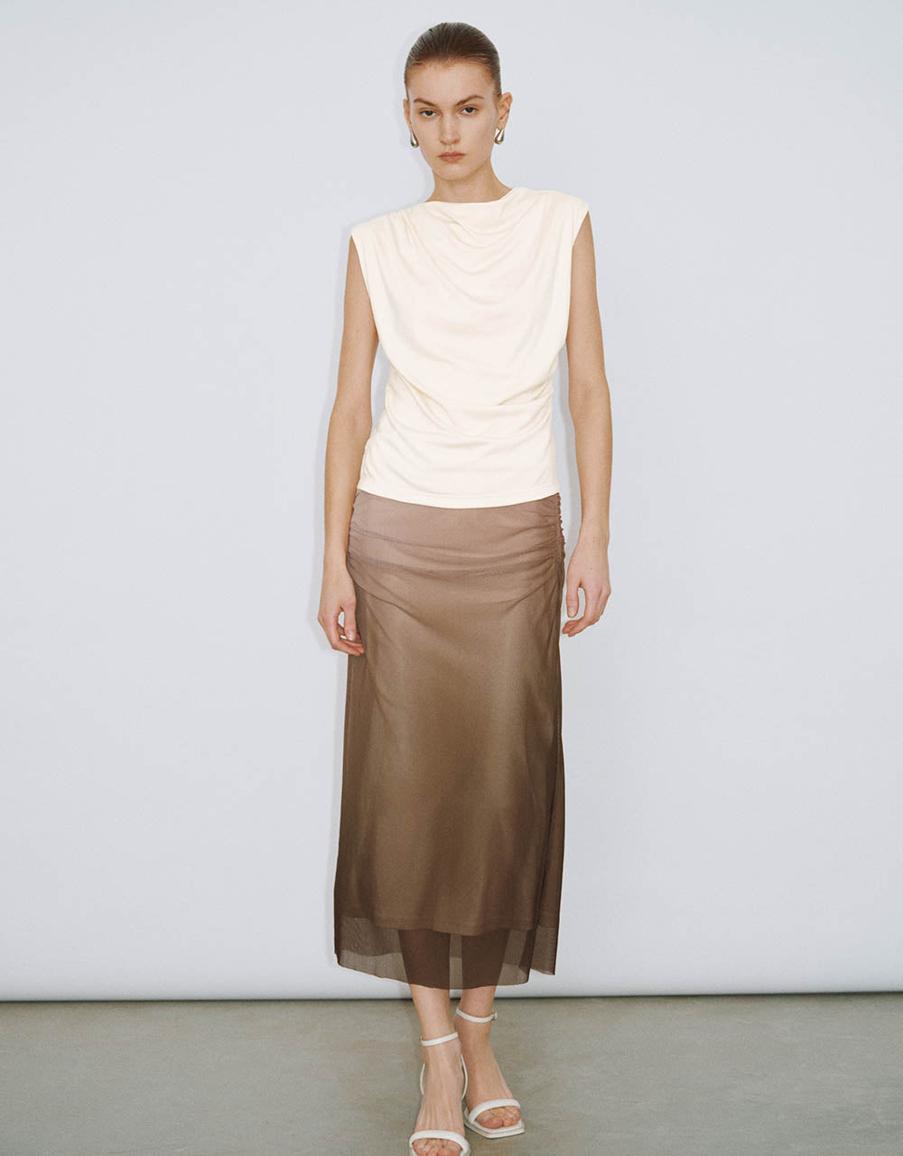 Cowl Neck Skinny Tank Top