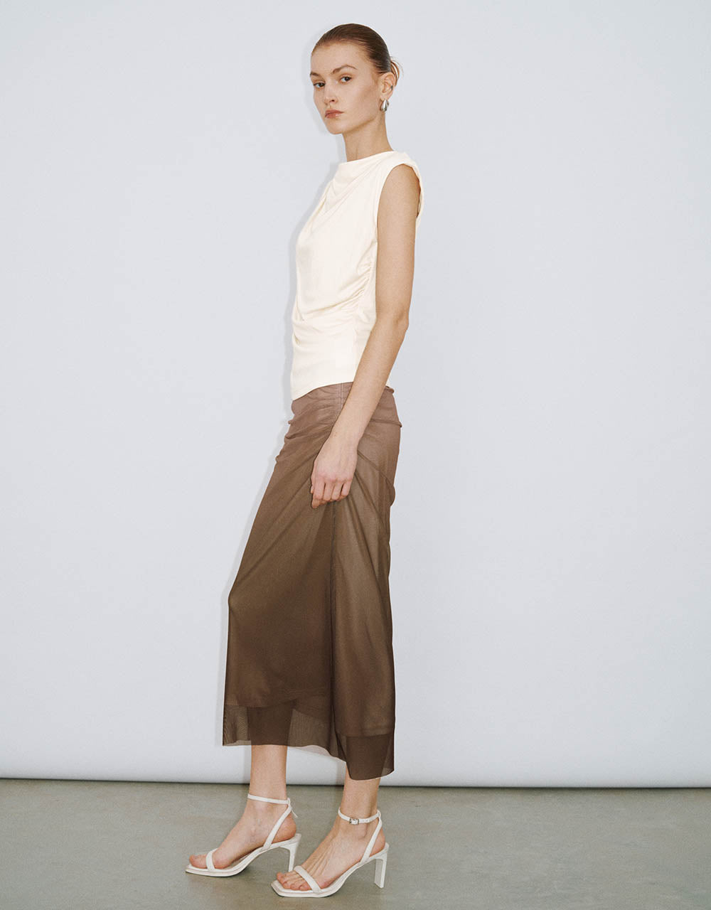 Cowl Neck Skinny Tank Top