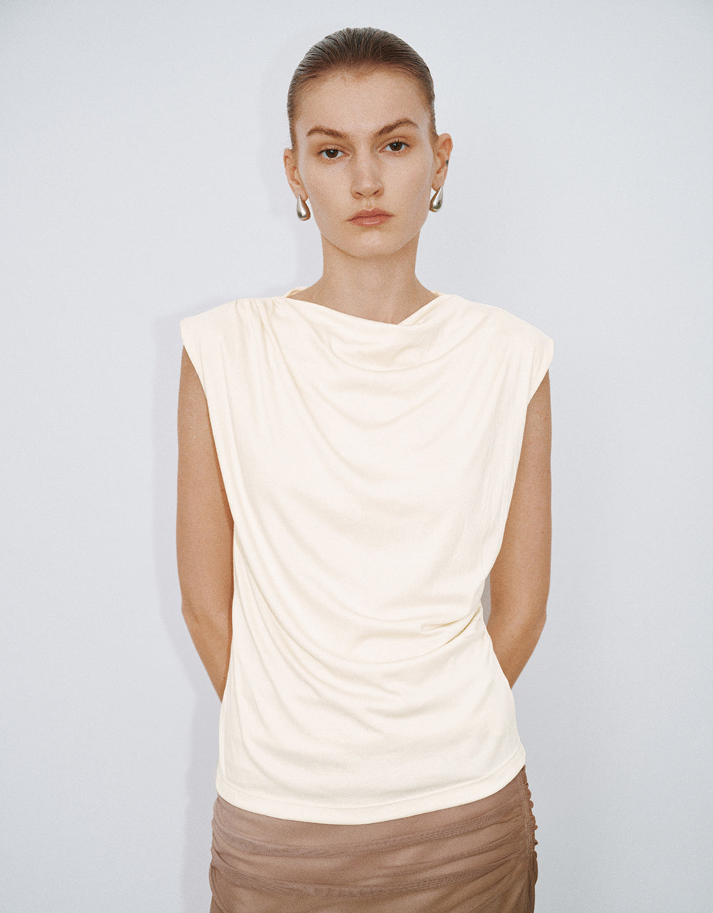 Cowl Neck Skinny Tank Top