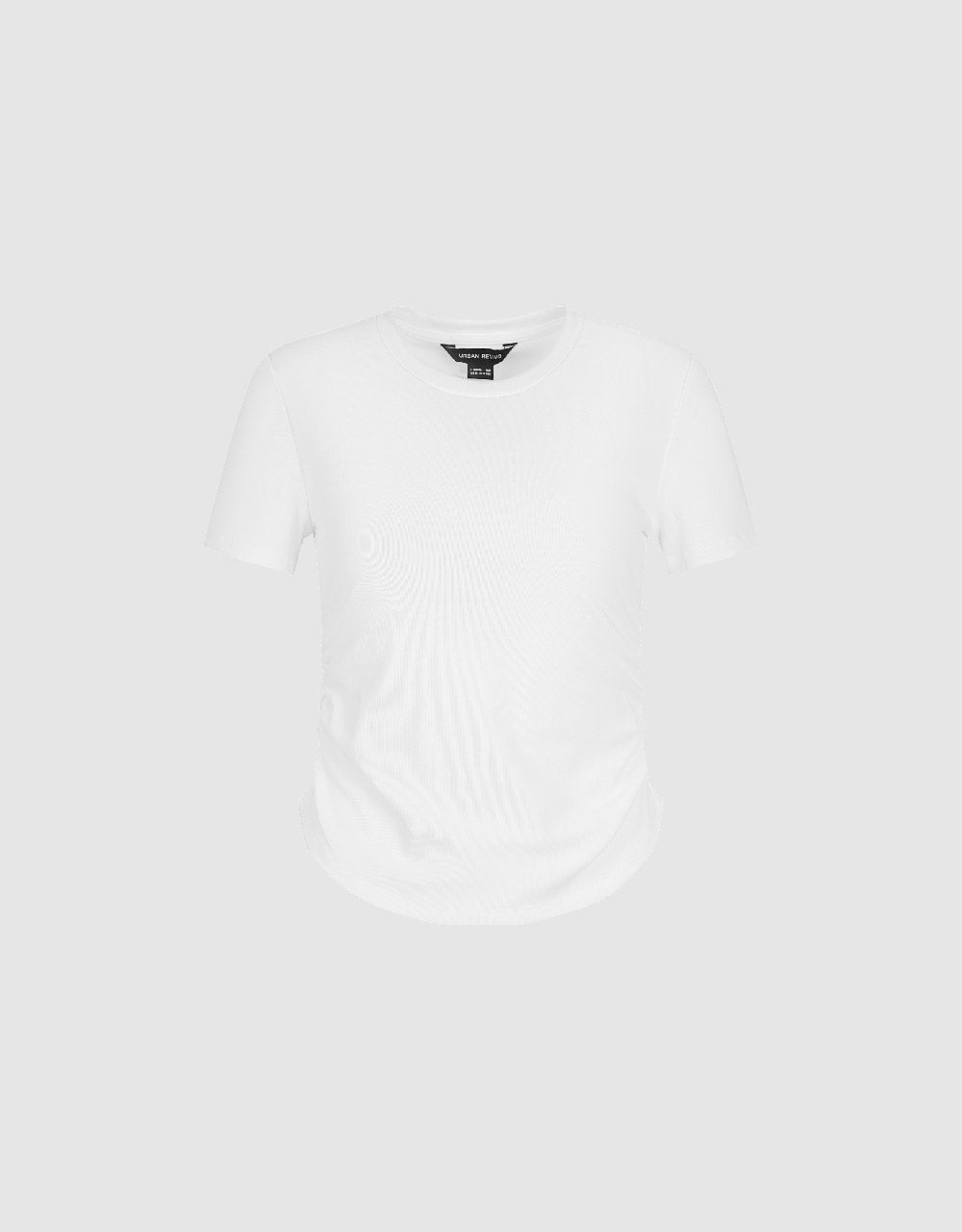Ruched Crew Neck Skinny T-Shirt
